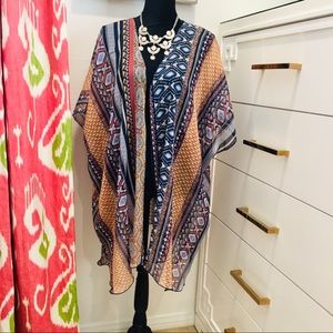 Band of Gypsies Multicolor Mid-Length Kimono M/L